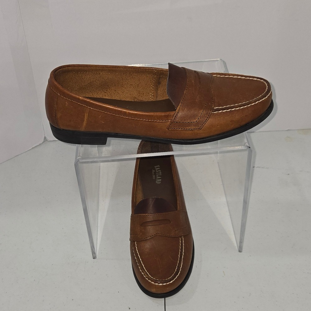 Eastland Women 10M Brown Leather Penny Loafers 3925 Classic Slip On Shoes